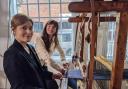 Historian Anthea Harris-Fry and Bargain Hunt presenter Natasha Raskin Sharp  at the Museum of Carpet
