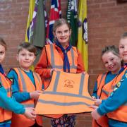 Children at 16th Wyre Forest (St Michael’s) Scout Group in Stourport with their hi-vis vests