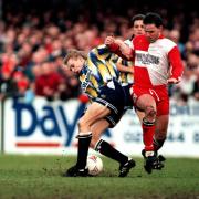 David Moyes playing against Kidderminster Harriers for Preston North End. Photo: PA.