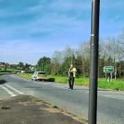 Police closed the A449 Wolverhampton Road