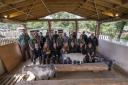 Students studying animal courses at West Midland Safari Park celebrate with staff and animals