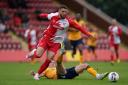 Gerry McDonagh in action for Harriers on the opening day against Woking