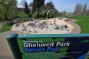 Closed: View of the splashpad at Gheluvelt Park, Worcester, yesterday.