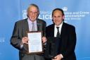 West Mercia Police & Crime Commissioner Bill Longmore giving 'Community Champion (Group)' Award to Rob Chadwick, Director of The ContinU Trust
