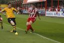 Ryan Rowe in action for Stourbridge. Photo by Andrew Roper
