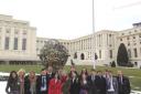 Global gathering: Students from Stourport High School and Baxter College at the UN in Switzerland as part of a ContinU Trust programme.
