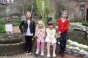 LITTLE PRINCESSES: From left, Amelia Perrin-Tilt , Fearne Smith, Leah James and Sofia Tench.