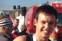 Keep on running: Joshua Bentley ran the Budapest marathon for Kemp Hospice.
