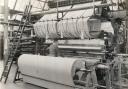 Axminster loom at Carpet Trades Ltd. Circa 1950s- 1960s.Pictuer: Kidderminster Museum of Carpet