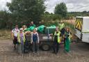 Litter pickers at Hartlebury Common