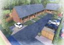 An artist's impression of the new bungalows