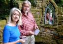 Baebe watch: Keith and Fran Southall created a medieval folly at Whitlenge Gardens.