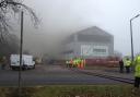 Major fire: The blaze at Lawrence Waste Recycling Centre. Photo Emma Hill.