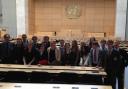 Sixth Form Students from ContinU partner schools Baxter College and Stourport High School in the Conference Chamber of the Palais Des Nations