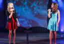 TALENTED DUO: Chloe Davies and Jess McPhee perform at TeenStar.