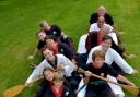DRAGON BOATING: The West Midlands Taekwondo crew prepares for the water sports festival. Picture: COLIN HILL