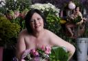 STOURPORT GETS NAKED: Nicky Evans, of Nicky's Flowers, Bewdley Road, Stourport, in her calendar pose.