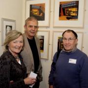 Chance to chat: From left, exhibition sponsors Mary and Colin Wells with Paul Hipkiss from the Royal Birmingham Society of Artists.