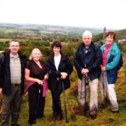 On the Way: From left, Geoff Poyner, Elena Andrews, Mary Parmenter, Nigel and Julia Parkes and Adrian Jaqoda.