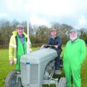 Charity run: From left, organisers Harry Bray, Ray Attwood and Ron Dawson with a vintage tractor.