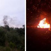 Fire at Springfield Park in Kidderminster. Photo: Wyre Forest Police