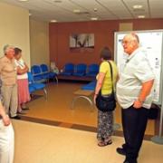 Unveiled: Visitors seeing the Millbrook Suite’s new waiting area for the first time. Photo by Jack Douglas.