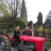 Club appeal: President Roy Neath and chairman Anna-May Furness outside St Mary's Church in Abberley village.