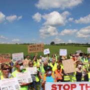 A protest against the quarry plans