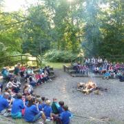 Beavers enjoying a sing-song around the campfire