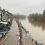 Flood defences up in Bewdley