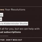Subscribe to the Kidderminster Shuttle in our flash sale