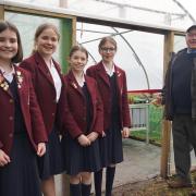 Renowned horticulturalist John Vassey VMH pictured at the ribbon cutting ceremony for the polytunnel