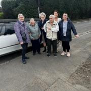 A limousine ride for residents from The Gables Rest Home with manager Kim Northwood
