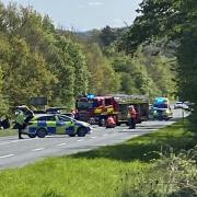 The scene of the crash on the Bewdley Bypass