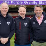 Neil McDonald, Harriers Owner, Richard Lane and Phil Brown