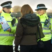 Witness appeal: PCSO’s Nathan Chater and Shelley Wilcox appealing for information, with the posters.