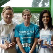 MAKING A SPLASH: From left, Vanessa Babbington, Jenny Evans and Shannon Holloway will host a swimathon at the Glades for Sport Relief.