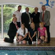 DIVING IN: The Feel Good Health Club  team get set for the Swimathon.