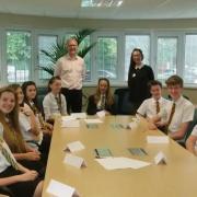 AWARD GIVER: Marcus Hayes with Stourport High School students during a workshop.