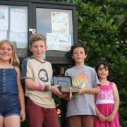 YOUNG FUNDRAISERS: School friends Edric, Orla, Hamish and Isla created and sold loom bands in support of Kemp Hospice.