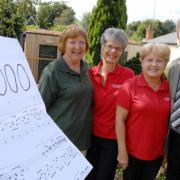 FUNDRAISING SUCCESS: From left, Denise Carson of Kidderminster Foodbank, Sue Strong  and Doreen Harkins of Kidderminster Valentines and Kevin Hateley of Kemp Hospice. 341450M