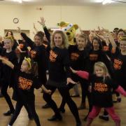 KEEP DANCING: Zennor McGuire and the participants of the Tapathon 2014 at Zennor's Dance and Musical Theatre Academy.