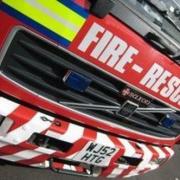 Garden fire in Cookley takes out conifer trees and shed