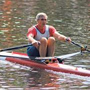 Duncan Gwilliam in action at the World Masters in Belgium as he raced to two gold medals