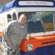 Food to go: David Sidwell and the classic 1969 Bedford ice cream van, which he restored.
