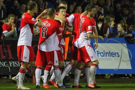 JOE Lolley came in for praise from Harriers’ management and players for his stunning goal in Tuesday night’s well-deserved 2-0 win over FC Halifax Town at Aggborough.