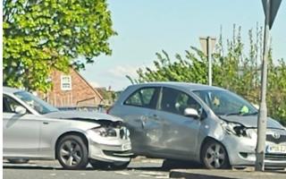The crash at the junction of Birmingham Road and Husum Way