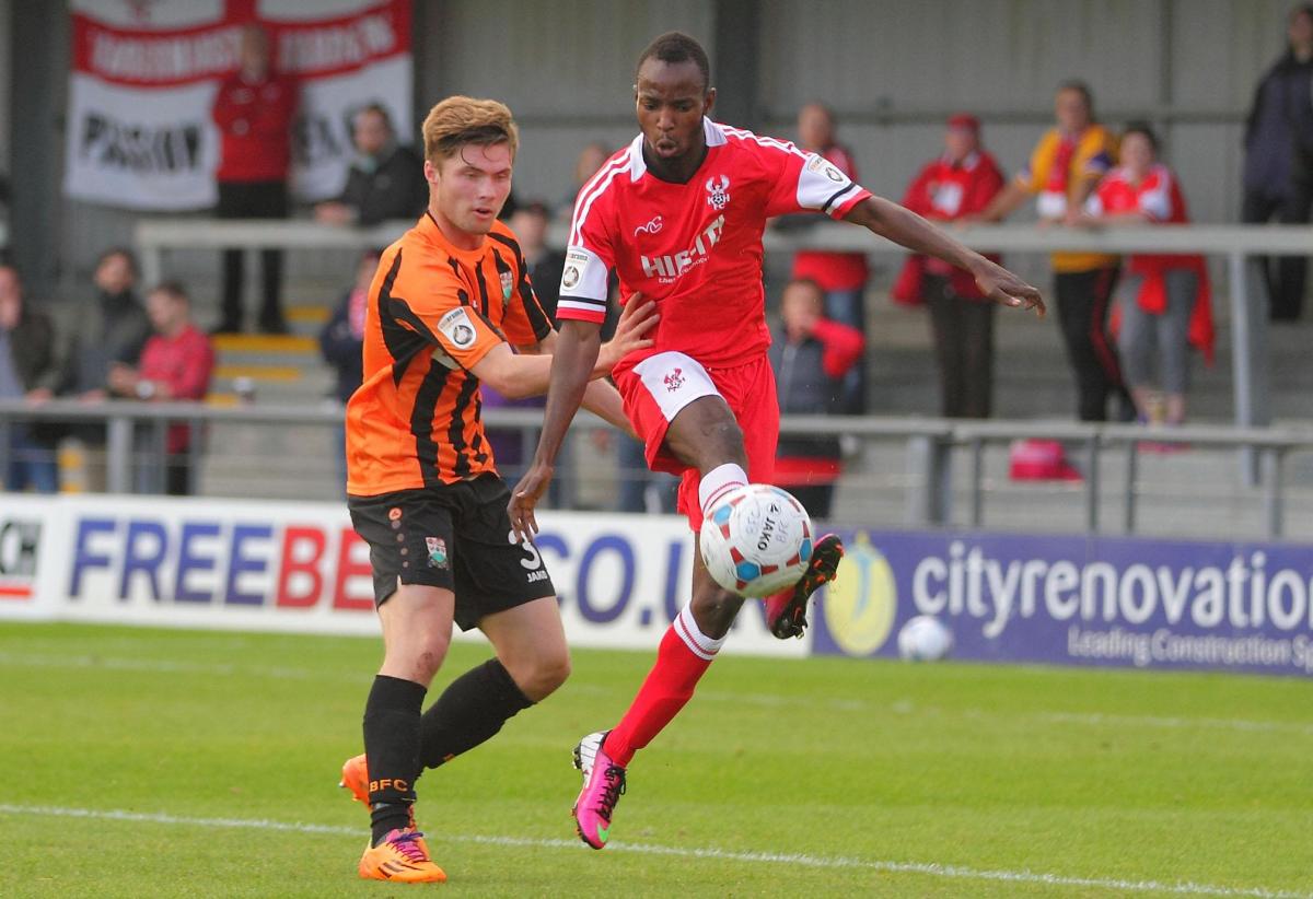 HARRIERS produced a stirring second half fight back at Vanarama Conference leaders Barnet. Trailing 3-0 at the break, substitute Michael Gash pulled one back before Nathan Blissett bagged a header brace to seal a remarkable revival. 