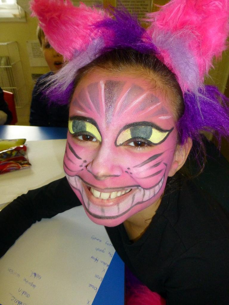 Esme Probert from Burlish Park Primary School as the Cheshire Cat