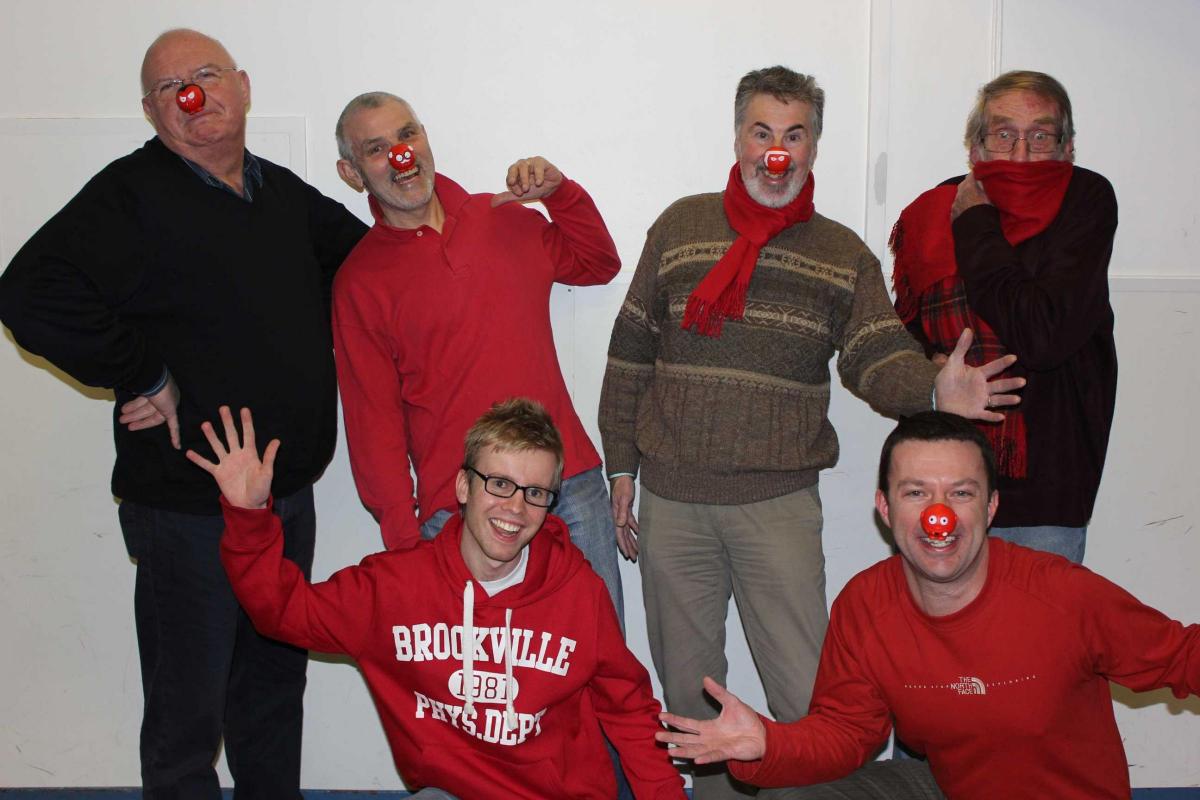 Members of the Got 2 Sing choirs donned their their red noses and wore all red to raise money for Comic Relief